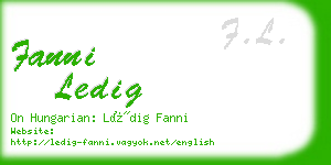 fanni ledig business card